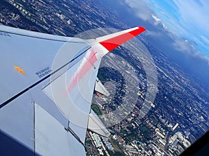 Aeroplane view from window