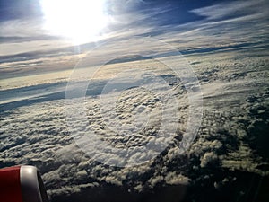 Aeroplane view from window