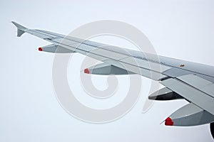 Aeroplane wing photo
