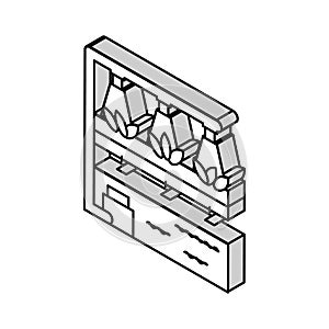 aeroponics water system irrigation isometric icon vector illustration