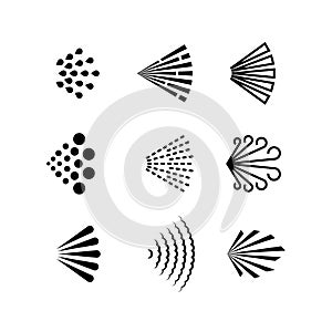 Aerosol spray vector black icons