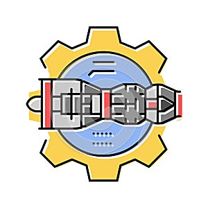 aerospace engineering mechanical engineer color icon vector illustration