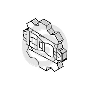 aerospace engineering mechanical engineer isometric icon vector illustration