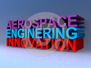 Aerospace enginering innovation on blue