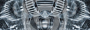 Aerospace gears and cogwheels of titanium photo