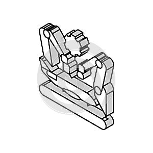 aerospace manufacturing aeronautical engineer isometric icon vector illustration