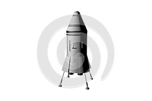 Aerospace vehicle isolated on the white background.