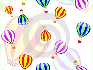 Aerostat and ballon seamless pattern