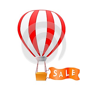 Aerostat with sale banner photo