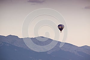 Aerostatic balloon festival over the city of Segovia, Castilla y LeÃ³n. Spain