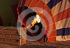 Aerostatic balloon festival over the city of Segovia, Castilla y LeÃ³n. Spain