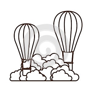 Aerostatic balloons isolated icon