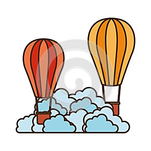 Aerostatic balloons isolated icon