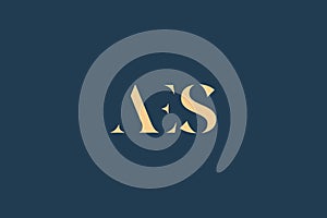 AES abstract letter logo design