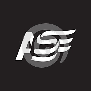 AES letter logo design on black background.AES creative initials letter logo concept.AES letter design photo