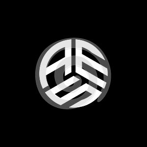 AES letter logo design on white background. AES creative initials letter logo concept. AES letter design