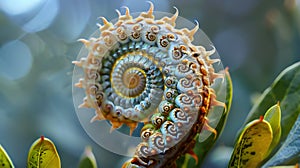 Aesthetic display of the Fibonacci sequence in nature