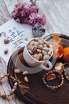 Aesthetic Pistachios Nuts in a Cup