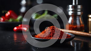 aesthetic preparation of cayenne pepper on a ai generated