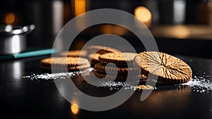 aesthetic preparation of ginger nuts biscuits ai generated