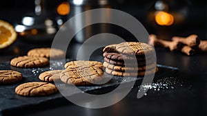 aesthetic preparation of ginger nuts biscuits ai generated