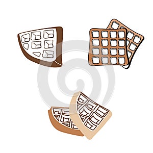 Aesthetic Waffle Illustration - Delicious Brown Snack for Creatives
