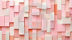 Pink and White Abstract Geometric Blocks Create a Textured Background Pattern