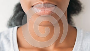 Aesthetics cosmetology lips enhancement woman