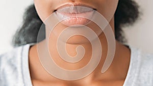 Aesthetics cosmetology lips enhancement woman photo