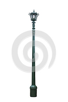 Aet of Old Vintage Street Lamp Post Lamppost Light Pole isolated