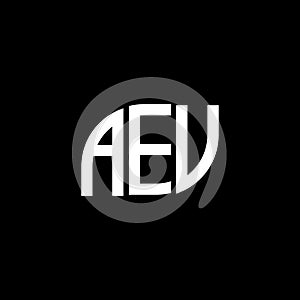 AEUV letter logo design on black background.AEUV creative initials letter logo concept.AEUV letter design