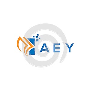 AEY credit repair accounting logo design on white background. AEY creative initials Growth graph letter logo concept. AEY business