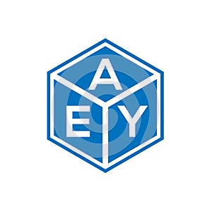 AEY letter logo design on black background. AEY creative initials letter logo concept. AEY letter design