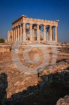 Afaia Temple on Aegina island, Saronic Gulf, Greece photo