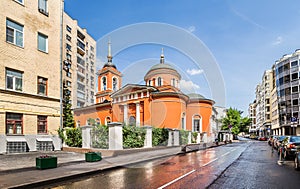 Afanasiy and Kirill church on Sivtsev Vrazhek in Moscow. Russia