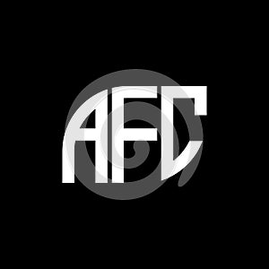 AFC letter logo design on black background.AFC creative initials letter logo concept.AFC letter design