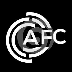 AFC letter logo design on black background. AFC creative initials letter logo concept. AFC letter design