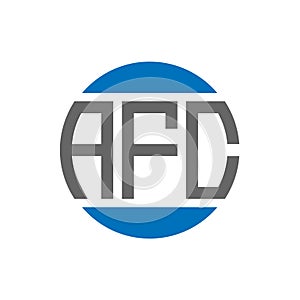 AFC letter logo design on white background. AFC creative initials circle logo concept. AFC letter design