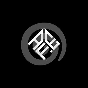 AFE letter logo design on black background. AFE creative initials letter logo concept. AFE letter design