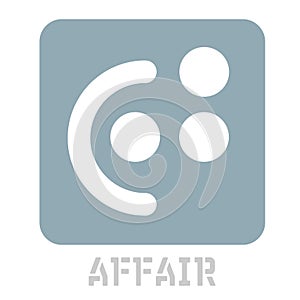 Affair conceptual graphic icon