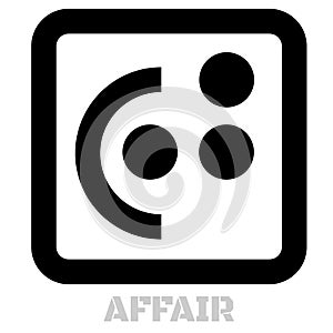 Affair conceptual graphic icon