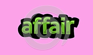 AFFAIR writing vector design on a pink background