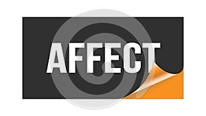 AFFECT text written on black orange sticker