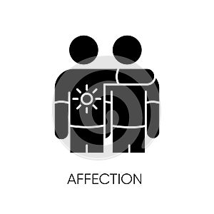 Affection black glyph icon