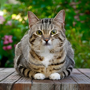 Affectionate pet cat charms with its sweet and endearing demeanor