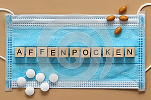 Affenpocken is the name of the monkeypox virus in German. photo