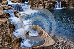 The Affenschlucht waterfall at the river Toss, Switzerland