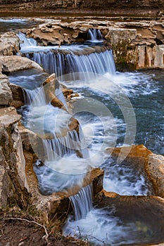 The Affenschlucht waterfall at the river Toss, Switzerland