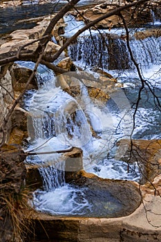 The Affenschlucht waterfall at the river Toss in Winterthur