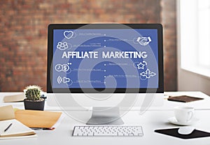 Affiliate Affiliation Marketing Business Technology Concept photo